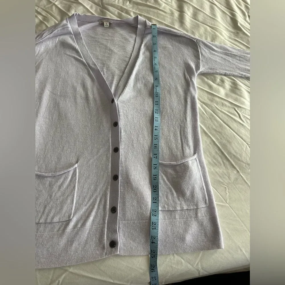 GAP Womens Lavender Slouchy Layering Button-Up Cardigan Sweater Size Extra Small